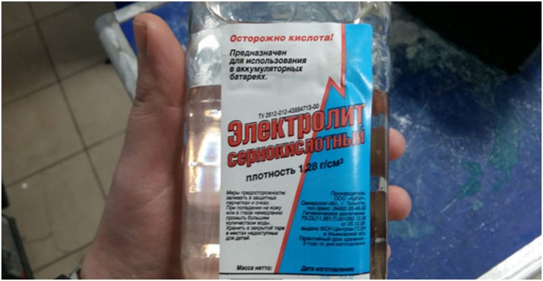 Электролит – необходимо постоянно контролировать его уровень