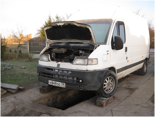 Подготовка Фиат Дукато к замене ремня ГРМ