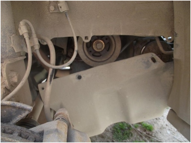 Получение доступа к шкиву коленчатого вала