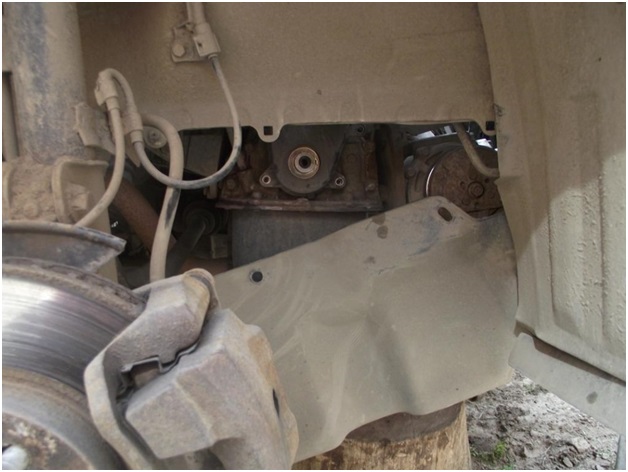 Вид после снятия шкива коленчатого вала