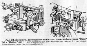 Винты количества и качества смеси